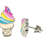 Rainbow Fantasy Stud Earrings Kids Jewelry Pink Poppy Multi Ice Cream