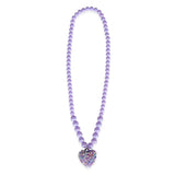 Rockin Heart Necklace - Purple Kids Jewelry Great Pretenders