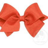 Small Grosgrain Bow - Mandarin Orange Kids Hair Accessories Wee Ones