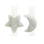 Star+Moon Set Silver Alligator Clips Kids Hair Accessories Lilies & Roses