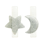 Star+Moon Set Silver Alligator Clips Kids Hair Accessories Lilies & Roses