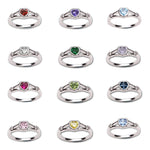 Sterling Silver Heart Birthstone Baby Ring Size 1 Kids Jewelry Cherished Moments