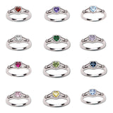 Sterling Silver Heart Birthstone Baby Ring Size 1 Kids Jewelry Cherished Moments