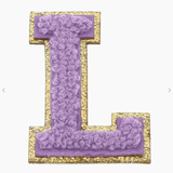 Stuck on You Large Chenille Glitter Varsity Letter Patch - Sugar Babies Children's Boutique/Meg's Shoppe