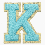 Stuck on You Large Chenille Glitter Varsity Letter Patch - Sugar Babies Children's Boutique/Meg's Shoppe