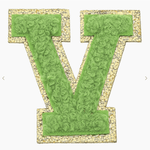 Stuck on You Large Chenille Glitter Varsity Letter Patch - Sugar Babies Children's Boutique/Meg's Shoppe