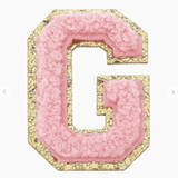 Stuck on You Large Chenille Glitter Varsity Letter Patch - Sugar Babies Children's Boutique/Meg's Shoppe