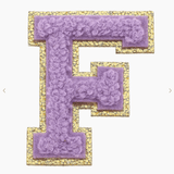 Stuck on You Large Chenille Glitter Varsity Letter Patch - Sugar Babies Children's Boutique/Meg's Shoppe