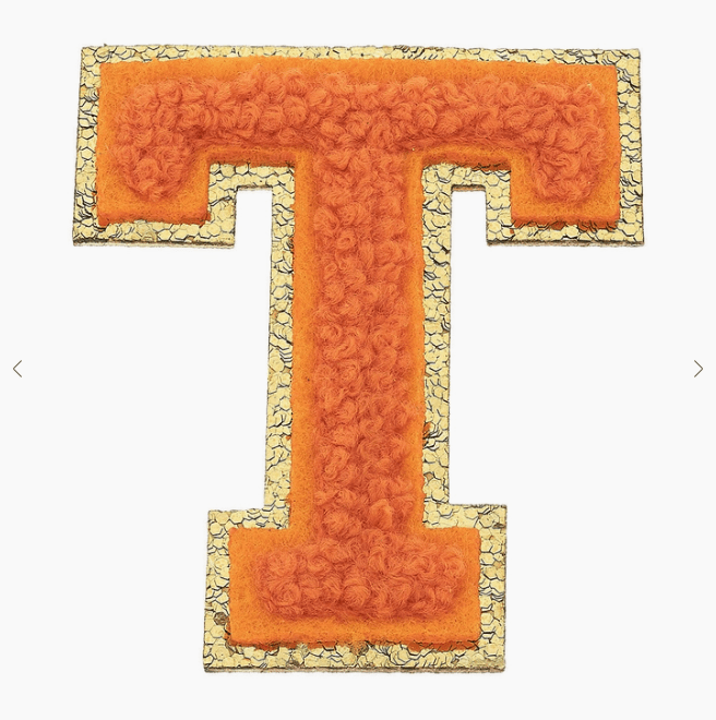 Stuck on You Large Chenille Glitter Varsity Letter Patch - Sugar Babies Children's Boutique/Meg's Shoppe