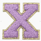 Stuck on You Large Chenille Glitter Varsity Letter Patch - Sugar Babies Children's Boutique/Meg's Shoppe