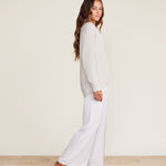 Washed Satin Wide Leg Pant - Stone Scattered Paisleys Lounge Barefoot Dreams