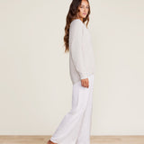 Washed Satin Wide Leg Pant - Stone Scattered Paisleys Lounge Barefoot Dreams