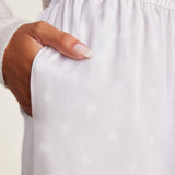 Washed Satin Wide Leg Pant - Stone Scattered Paisleys Lounge Barefoot Dreams
