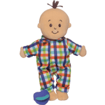 Wee Baby Fella Peach with Brown Hair Doll Toys Manhattan Toy Company
